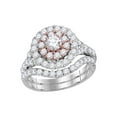 thumbnail image 1 of 14kt Two-tone Gold Round Diamond Bridal Wedding Ring Band Set 2 Cttw, 1 of 1