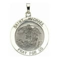 thumbnail image 1 of 14kt White 22mm St.Michael Medal R5052 / 14Kt White / 22.00 Mm / Polished / St.Michael Medal, 1 of 1
