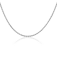 thumbnail image 1 of 14K Solid White Gold 1.5mm Rope Chain Twisted Link Necklace, 1 of 9