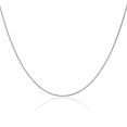 thumbnail image 1 of 14K Solid White Gold 1mm Spiga Wheat Link Chain Necklace, 1 of 4