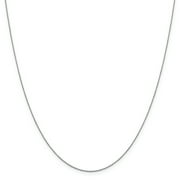 ICE CARATS 14k White Gold .8mm Loose Link Rope Chain Necklace 24 Inch Pendant Charm Fine Jewelry For Women Gifts For Her