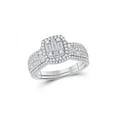 thumbnail image 1 of 14kt White Gold Baguette Diamond Bridal Wedding Ring Band Set 3/4 Cttw, 1 of 4
