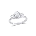 thumbnail image 1 of 14kt White Gold Oval Diamond 3-stone Bridal Wedding Engagement Ring 1-1/5 Cttw, 1 of 1