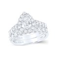 thumbnail image 1 of 14kt White Gold Oval Diamond Bridal Wedding Ring Band Set 2 Cttw, 1 of 4