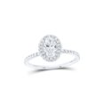 thumbnail image 1 of 14kt White Gold Oval Diamond Halo Bridal Wedding Engagement Ring 1-1/2 Cttw, 1 of 1