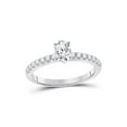 thumbnail image 1 of 14kt White Gold Oval Diamond Solitaire Bridal Wedding Engagement Ring 3/4 Cttw, 1 of 1