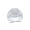 thumbnail image 1 of 14kt White Gold Princess Diamond Halo Bridal Wedding Engagement Ring 3 Cttw, 1 of 1