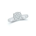 thumbnail image 1 of 14kt White Gold Princess Round Diamond Cluster Bridal Wedding Engagement Ring 2 Cttw, 1 of 1