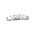 thumbnail image 1 of 14kt White Gold Round Diamond 3-stone Bridal Wedding Engagement Ring 1/2 Cttw, 1 of 1