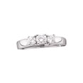 thumbnail image 1 of 14kt White Gold Round Diamond 3-stone Bridal Wedding Engagement Ring 1 Cttw, 1 of 1