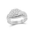 thumbnail image 1 of 14kt White Gold Round Diamond Bridal Wedding Ring Band Set 1/2 Cttw, 1 of 1