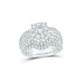 thumbnail image 1 of 14kt White Gold Round Diamond Bridal Wedding Ring Band Set 1-7/8 Cttw, 1 of 1