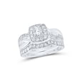 thumbnail image 1 of 14kt White Gold Round Diamond Bridal Wedding Ring Band Set 1 Cttw, 1 of 4