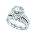 thumbnail image 1 of 14kt White Gold Round Diamond Bridal Wedding Ring Band Set 2-1/5 Cttw, 1 of 1