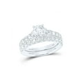 thumbnail image 1 of 14kt White Gold Round Diamond Bridal Wedding Ring Band Set 2 Cttw, 1 of 4