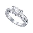 thumbnail image 1 of 14kt White Gold Round Diamond Solitaire Bridal Wedding Engagement Ring 1-1/2 Cttw, 1 of 1
