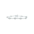 thumbnail image 1 of Mia Diamonds 14kt White Gold Womens Baguette Diamond Fashion Bracelet 1 Cttw, 1 of 1