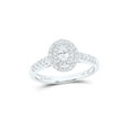 thumbnail image 1 of 14kt White Gold Womens Oval Diamond Solitaire Bridal Wedding Engagement Ring 1/2 Cttw, 1 of 1