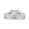 thumbnail image 1 of 14kt White Gold Womens Princess Diamond Solitaire Bridal Wedding Engagement Ring 1/2 Cttw, 1 of 1