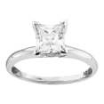 thumbnail image 1 of 14kt White Gold Womens Princess Diamond Solitaire Bridal Wedding Engagement Ring 1/4 Cttw, 1 of 1