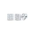 thumbnail image 1 of Gold Time Princess Square Diamond Earrings 1/4 ct. t.w. 14k, White Gold, 1 of 6