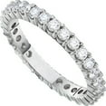 thumbnail image 1 of 14kt White Gold Womens Round Diamond Eternity Wedding Anniversary Ring 3.00 Cttw, 1 of 1
