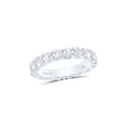 thumbnail image 1 of 14kt White Gold Womens Round Diamond Eternity Wedding Band 3 Cttw, 1 of 4
