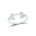 thumbnail image 1 of 14kt White Gold Womens Round Diamond Ring Guard Wrap Enhancer Band 3/4 Cttw, 1 of 1