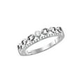 thumbnail image 1 of 14kt White Gold Womens Round Diamond Rolo Link Stackable Band Ring 1/12 Cttw, 1 of 1