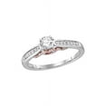 thumbnail image 1 of 14kt White Gold Womens Round Diamond Solitaire Bridal Wedding Engagement Ring 1/3 Cttw, 1 of 1