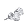 thumbnail image 1 of 14kt White Gold Womens Round Diamond Solitaire Earrings 1/5 Cttw, 1 of 1