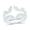 thumbnail image 1 of 14kt White Gold Womens Round Diamond Solitaire Ring Guard Enhancer 3/4 Cttw, 1 of 1