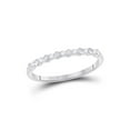 thumbnail image 1 of 14kt White Gold Womens Round Diamond Stackable Band Ring 1/10 Cttw, 1 of 1