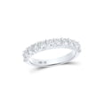 thumbnail image 1 of 14kt White Gold Womens Round Diamond Wedding Band 1 Cttw, 1 of 1