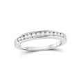 thumbnail image 1 of 14kt White Gold Womens Round Diamond Wedding Channel Set Band 1/4 Cttw, 1 of 4