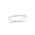 thumbnail image 1 of 14kt White Gold Womens Round Diamond Wedding Single Row Band 1/2 Cttw, 1 of 1