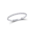 thumbnail image 1 of 14kt White Gold Womens Round Diamond Wedding Single Row Band 1/6 Cttw, 1 of 1