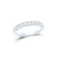 thumbnail image 1 of 14kt White Gold Womens Round Diamond Wedding Single Row Band 1 Cttw, 1 of 1
