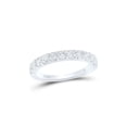 thumbnail image 1 of 14kt White Gold Womens Round Diamond Wedding Single Row Band 3/4 Cttw, 1 of 1