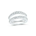 thumbnail image 1 of 14kt White Gold Womens Round Diamond Wrap Enhancer Wedding Band 1 Cttw, 1 of 1