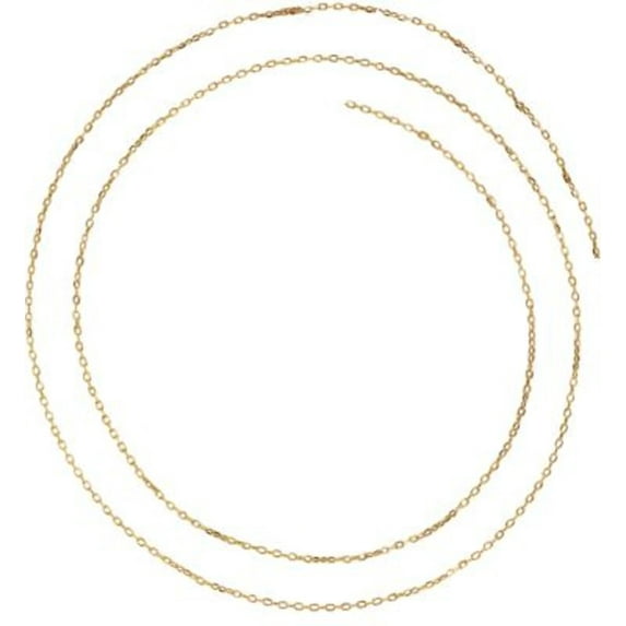 14kt Yellow .80mm Diamond Cut 24" Chain in 14k Yellow Gold