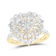 thumbnail image 1 of 14kt Yellow Gold 1 7/8 Cttw Natural Diamond Fashion Heart Wedding Engagement Anniversary Ring, Women Size: 5-9, 1 of 1