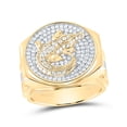 thumbnail image 1 of 14kt Yellow Gold 1 Cttw Diamond Am Crocodile Mens Ring, Men Size: 8-12, 1 of 1