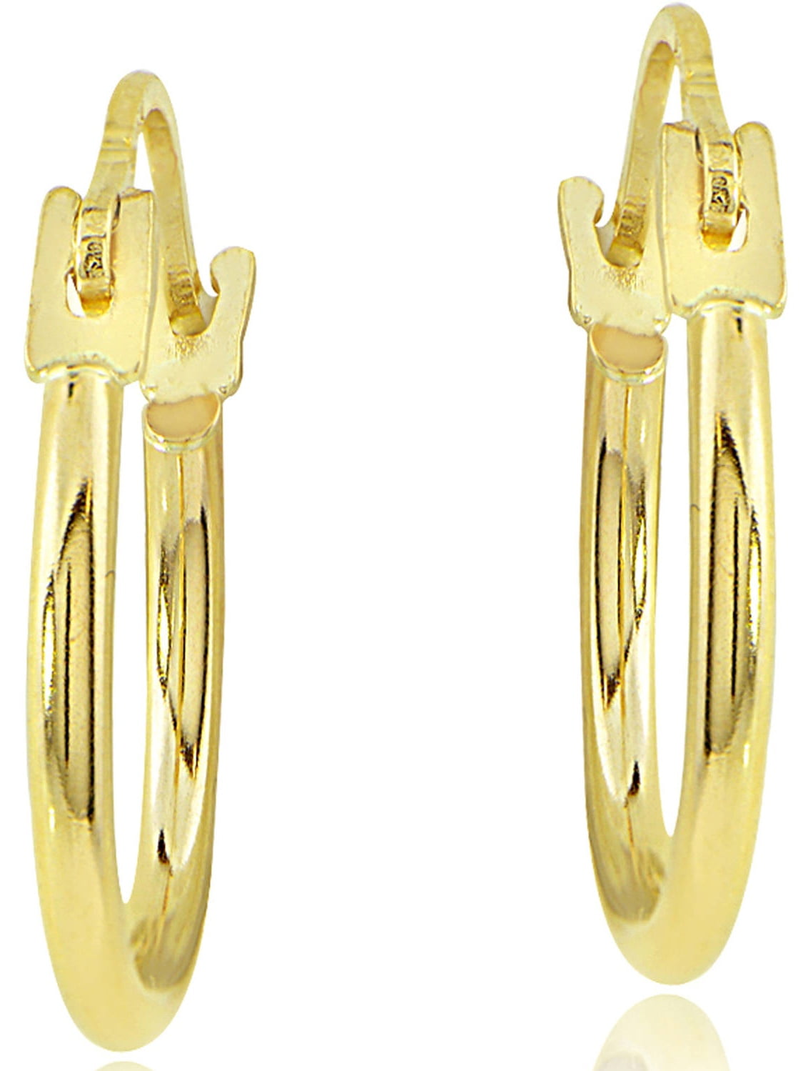 DESIGNS BY FMC 14kt Yellow Gold 12mm Hoop Earrings