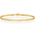 thumbnail image 1 of 14K Solid Yellow Gold 3mm Concave Anchor Mariner Link Chain Bracelet, 1 of 5