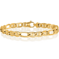 thumbnail image 1 of 14K Solid Yellow Gold 6.5mm Anchor Mariner Link Chain Bracelet, 1 of 6