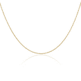 thumbnail image 1 of 14K Solid Yellow Gold 0.6mm Cable Rope Chain Twisted Link Necklace, 1 of 4