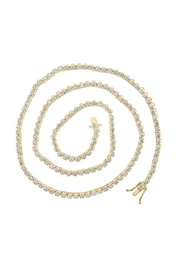 14kt Yellow Gold 8 5/8 Cttw Diamond Tennis Chain, Length: 20 Inch