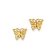 thumbnail image 1 of 14kt Yellow Gold Butterfly Post Stud Ball Button Earrings Animal Fine Jewelry Ideal Gifts For Women Gift Set From Heart, 1 of 4