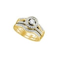 thumbnail image 1 of 14kt Yellow Gold Diamond Round Bridal Wedding Ring Band Set 1/2 Cttw, 1 of 1
